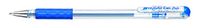 Pentel Hybrid Gel Grip rollerbalpen, 0,6 mm punt, 0,3 mm, blauw, 12 stuks