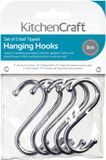 KitchenCraft S-haken Verchroomd RVS Zilver 8 Cm 5 Stuks