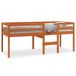 vidaXL Lit mezzanine Bois de pin massif Brun lavé 80x200 cm