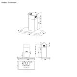 Belling 444411665 - Afzuigkap - Muurmontage - Roestvrijstaal - 580 m³/uur - C