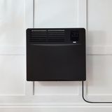 Hudson Reed Convecteur électrique intelligent avec WiFi | 42cm x 47,5cm 1000 Watt - Noir | Câblage fixe | Elio - ECOSO