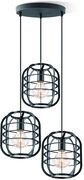 Light depot - Hanglamp Nero - 3-Lichts - Zwart - Metaal - Industrieel