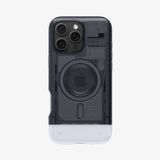 Spigen Classic C1 MagFit Hoesje Geschikt voor Apple iPhone 16 Pro Max - Compatibel met MagSafe - Retro Back Cover - Graphite
