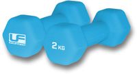 UFE Urban Fitness Hex Dumbbells - Neopreen Bedekt (Paar) Sky - 2kg