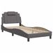 Viana Cadre de lit sans matelas similicuir gris 90x200 cm