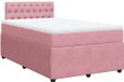 vidaXL Boxspringbed met matras, fluweel, roze, 120x190 cm