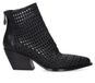 Marc Ellis Bottines femme, cuir véritable, Venere Lux, structure tressée, talon bloc, noir