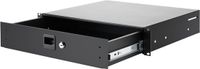 Adam Hall 19" Racklade2HE Alu zwart, gespoten - Rack lade