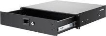 Adam Hall 19" Racklade2HE Alu zwart, gespoten - Rack lade