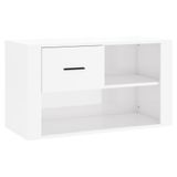 VidaXL Schoenenkast 80x35x45 cm bewerkt hout hoogglans wit