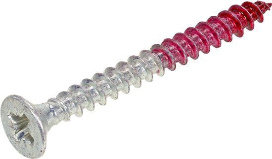 Rotadrill Unischroef Pozidrive 2 Platkop 4 x 50mm Voldraad Verzinkt (200 stuks)