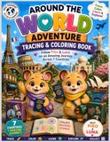 Around the World Adventure: Tracing & Coloring Book