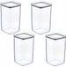 Set de 4 boîtes de conservation hermétiques pour aliments secs - 1,5 L