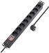 Sygonix SY-5799002 Stekkerdoos 19 inch 8-voudig Zwart Randaarde stekker 1 stuk(s)