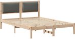 vidaXL Bedframe Donkergrijs 140 x 190 cm Massief Grenenhout