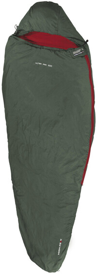 High Peak High Peak Ultra Pak 500 Sleeping Bag, groen/rood  2023 Synthetische Slaapzakken