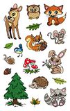 AVERY Zweckform 56792 metallic stickers, bosdieren, 17 stickers