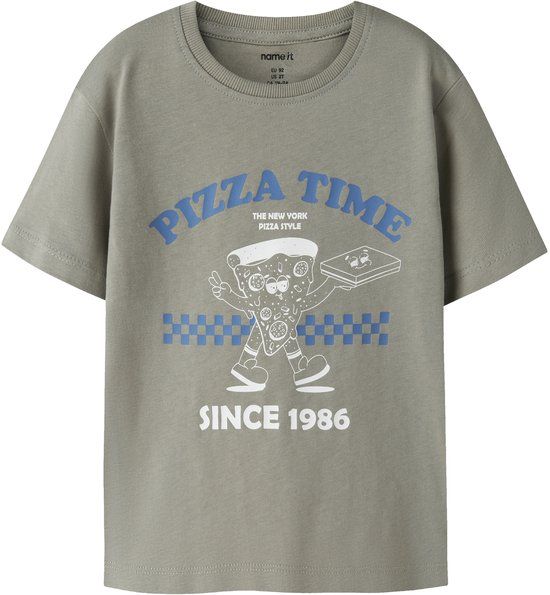 NAME IT Jongens T-shirt NMMBENNA SS NREG TOP BOX PB - Maat 92 - Katoen - Shadow