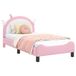 vidaXL Kinderen bedframe met hoofdboard Roze 80 x 160 cm PU