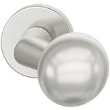 FSB 0 23 0846 03400 0105 zilveren deurknop ø 50mm ASL/AGL gebogen op rozet, deurknop volgens ÖNORM aluminium geanodiseerd