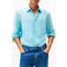 Tommy Hilfiger Chemise en lin teint pigmenté uni bleu dewy pour homme - Taille M