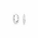 Swarovski Matrix ringoorbellen, Ronde slijpvorm, Wit, Rodium toplaag