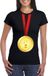 Bellatio Decorations Shoppartners Bv Gouden medaille kampioen shirt zwart dames - Winnaar shirt Nr 1 XXL