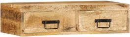 vidaXL - Tv-meubel - wandmontage - 80x30x19 cm - massief ruw mangohout