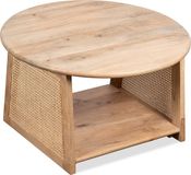 Lewis & Loft Salontafel Lene – Rond – Rotan – FSC®-gecertificeerd mangohout – Naturel