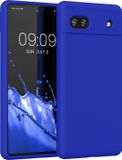 kwmobile telefoonhoesje geschikt voor Google Pixel 6a - Hoesje met siliconen coating - Smartphone case in Baltisch blauw