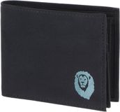 oxmox New Cryptan RFID Protect Querscheinbörse Freedom Lion Print Cyan Black zwart