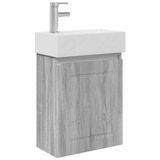 vidaXL Badkamermeubel met kraan Grijs Sonoma 45,5 x 22,5 x 84 cm