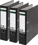 Leitz 180° Ordner Klassiek Gewolkt A4 - Rugbreedte van 80mm - Voordeelverpakking (3 stuks) - Zwart