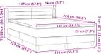 vidaXL Boxspringbed met matras, fluweel, roze, 140x220 cm