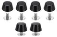 6 jeux de boutons pour sacs, 12 mm, boutons à vis, tête plate, noir