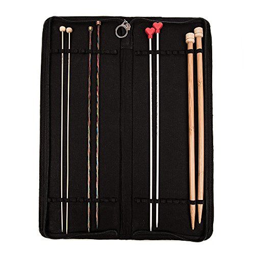 KnitPro KP10742 Stof Breien Pin Case: Zwart Jacquard Hard: 35 CM