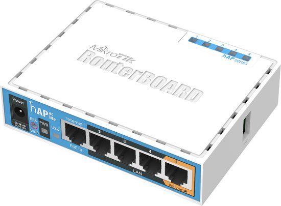 MikroTik HAP ac lite - Wireless Router - 733 Mbit/s - White - PoE