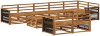 vidaXL Hoek loungeset Acacia hout Naturel 4 zitplekken