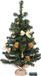 HI Kunstboom/kunst kerstboom - 75 cm - met kerstversiering en kerstverlichting - goud