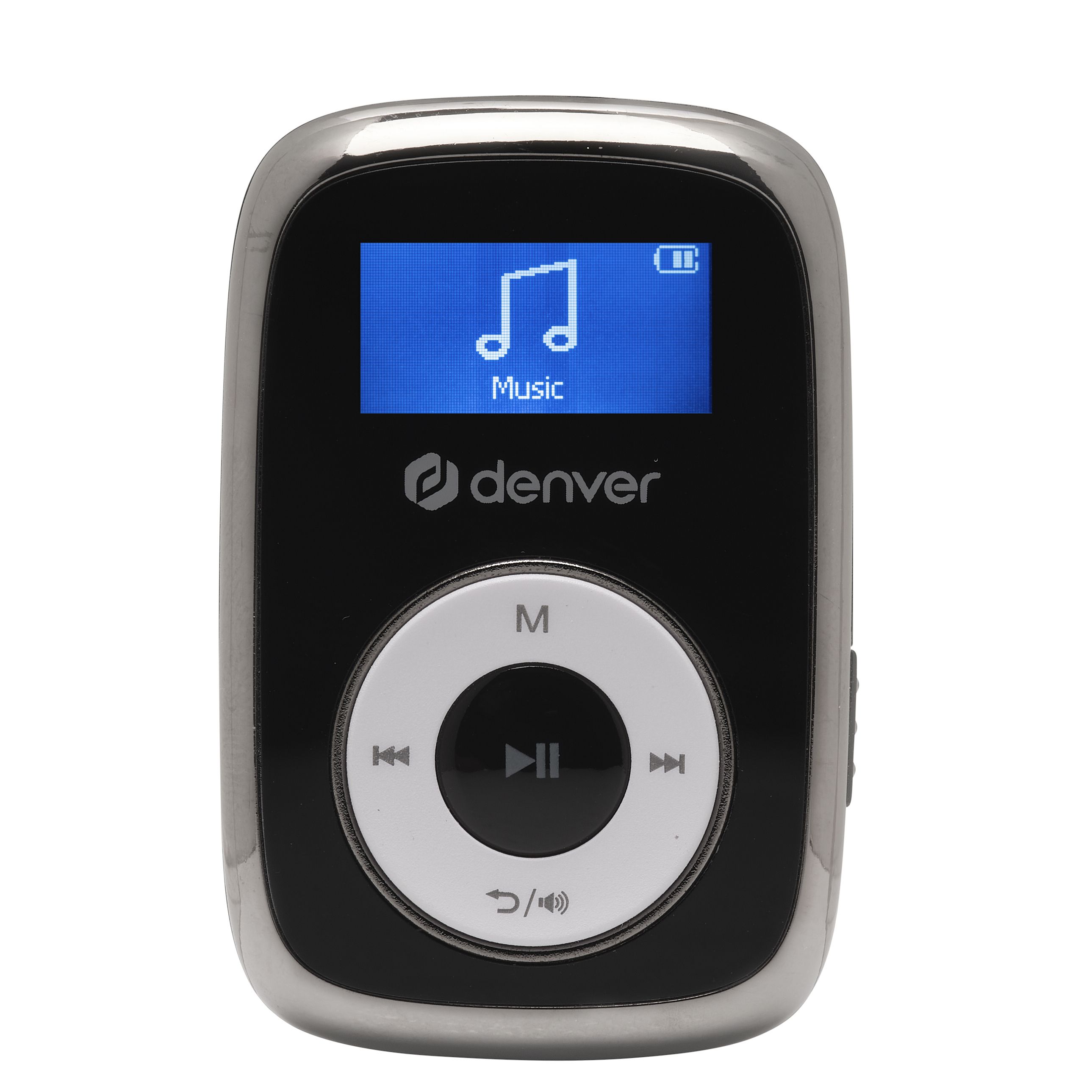 Denver MPS-316 MP3 Player - 16GB - Black, Metallic, White