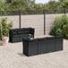 Maison Exclusive - Ensemble de jardin, 8 pièces, avec coussins, noir, en polyrotin