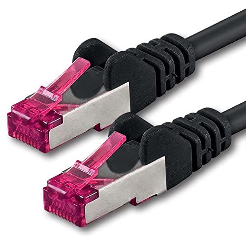 1aTTack.de 10m - zwart - CAT6a (10Gb/s) S-FTP LAN-kabel