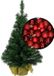 Merkloos / Sans marque Billiet - Vanlaere Mini kerstboom/kunst kerstboom H45 cm rood