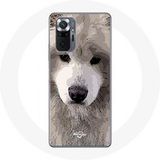 Maniacase Hoesje voor Xiaomi Redmi Note 10 Pro Samojeed Grijs Hondenras