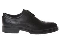 Ecco Chaussures à lacets Hommes Cuir Noir Taille 43