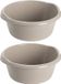 Hega hogar 2x stuks kunststof afwas teiltje/afwasbak rond 10 liter zacht beige - Diameter 38 cm x Hoogte 16 cm
