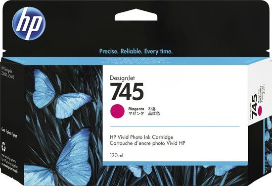HP 745 Magenta DesignJet Ink Cartridge - 130 ml