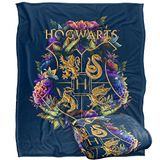 LOGOVISION Harry Potter Zweinstein Multi-gekleurde bloemen Crest officieel gelicentieerde Silky Touch Super Soft Throw Deken 50 "x 60"