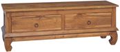 vidaXL TV-meubel natuur 110 x 35 x 40 cm massief teakhout