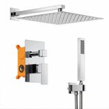 Encastrement Ensemble de douche avec douche de pluie de 25 cm